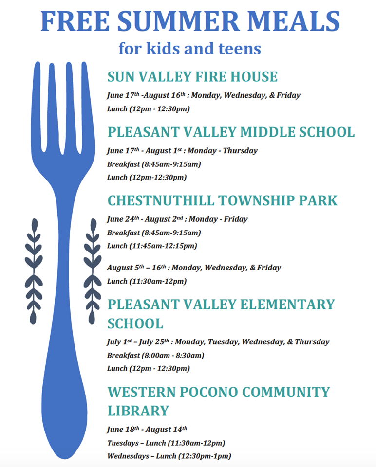 Summer Meals Program Pleasant Valley Ecumenical Network